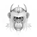 mandrill tattoo design idea