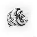 mandrill tattoo design idea