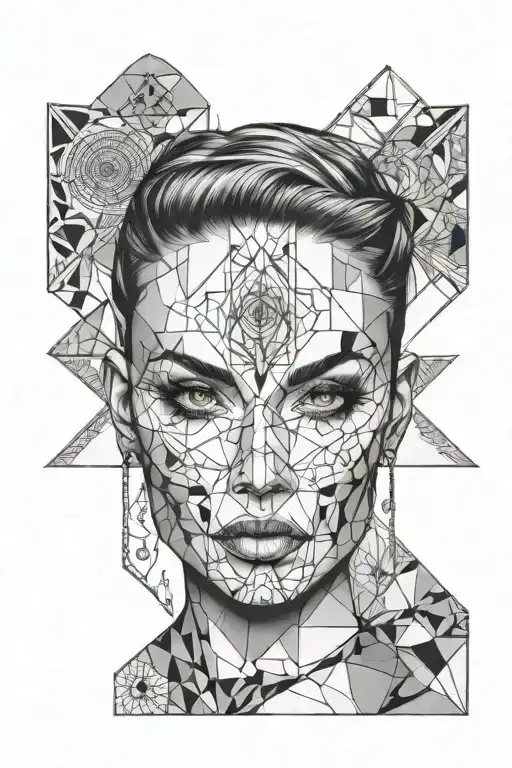 Female face with a 100 dollar bill bandage  tattoo design idea