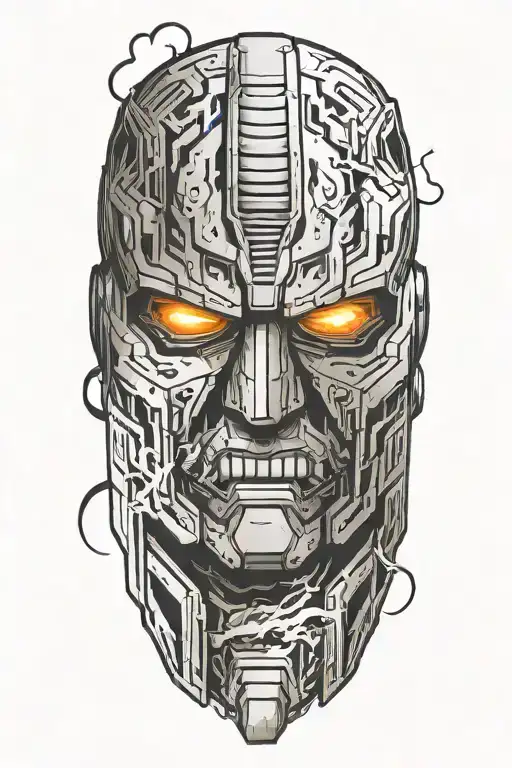 lockdown transformer logo with smoke tattoo design idea