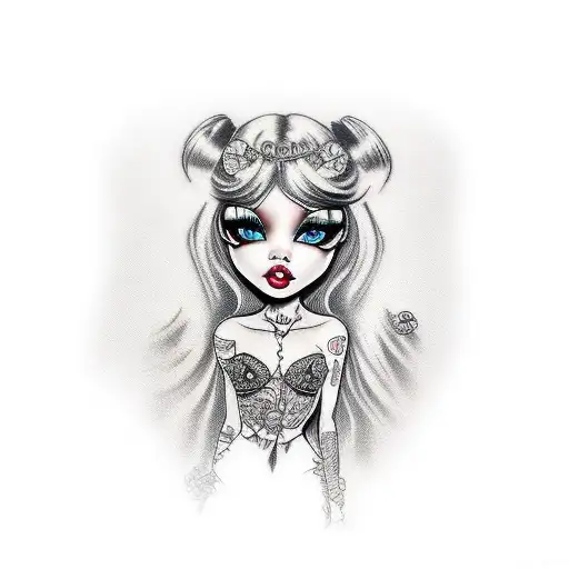 Bratz doll tattoo artist tattoo design idea