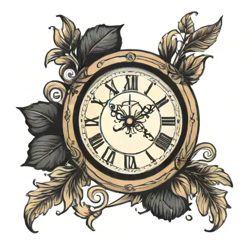 vertical Roman numeral tattoo design idea