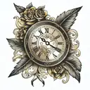 vertical Roman numeral tattoo design idea