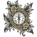 vertical Roman numeral tattoo design idea