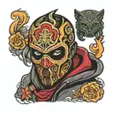 ski mask tattoo design idea