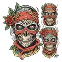 ski mask tattoo design idea