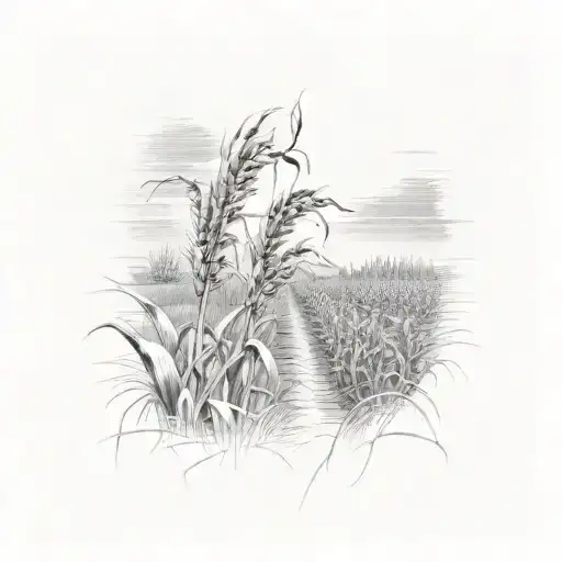 cornfield tattoo design idea