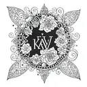 kavita and vijay names incorporated into the design tattoo design idea