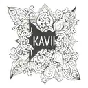 kavita and vijay names incorporated into the design tattoo design idea