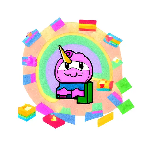 pocoyo, Minecraft, Barbie, Roblox, paw patrol, avengers, Peppa pig, unicorn, rainbow,  tattoo design idea