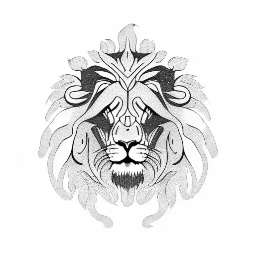 lion eagle tattoo design idea