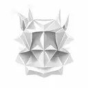 minimalistic low poly it worker outlined tattoo design idea