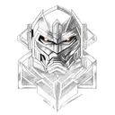 Leo zodiac sign on a transformer Optimus prime tatoo tattoo design idea