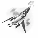 Ukrainian aircraft launching a rocket tattoo design idea