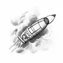 Ukrainian aircraft launching a rocket tattoo design idea