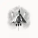 Ukrainian aircraft launching a rocket tattoo design idea