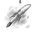 Ukrainian aircraft launching a rocket tattoo design idea