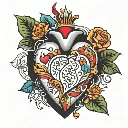 heart of stone  tattoo design idea