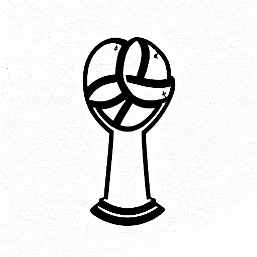 cloverleaf football trophy pencil tattoo design idea