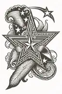 Texas star tattoo design idea