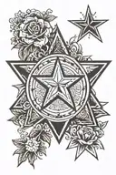 Texas star tattoo design idea
