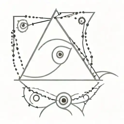 devil eye and turkish eye pattern inspired tattoo design idea