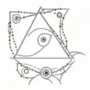 devil eye and turkish eye pattern inspired tattoo design idea