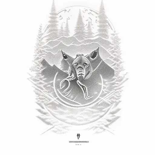 Gunslinger, rose, jawbone, tarot cards, pine tree, mountains, desert, dark tower, keyhole tattoo design idea