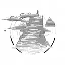 cowboygunslinger, rose, jawbone, mountains, desert, dark tower, keyhole tattoo design idea