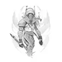 fighter tattoo design idea