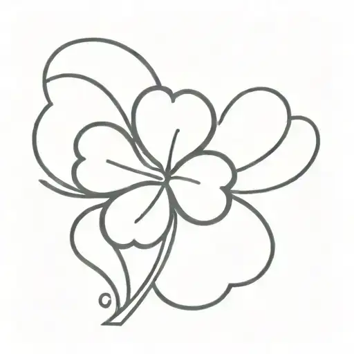 mini shamrock thankful includong this phrase written tattoo design idea