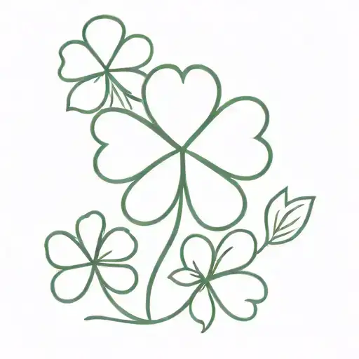 shamrock thankful tattoo design idea
