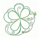shamrock thankful tattoo design idea