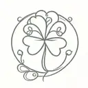 shamrock thankful tattoo design idea