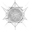 pentagram with devil trap grom Supernatural tv series tattoo design idea