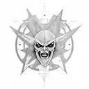 pentagram with devil trap grom Supernatural tv series tattoo design idea