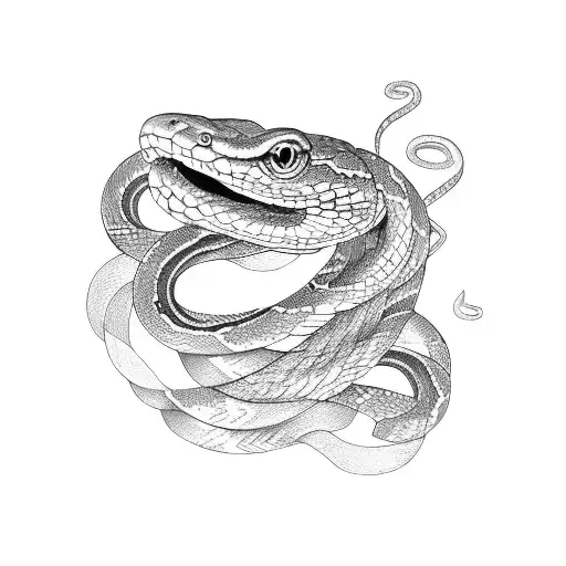 red dove and snake tattoo design idea