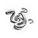 red dove and snake tattoo design idea