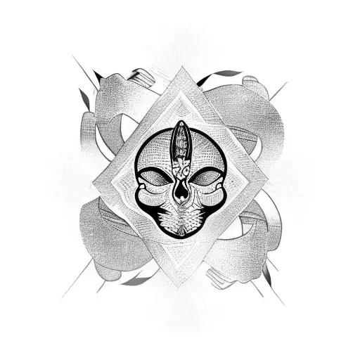 love and pain tattoo design idea