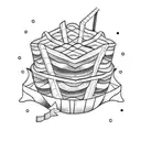 bakery and number 8 tattoo design idea