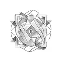 bakery and number 8 tattoo design idea