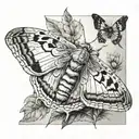 death moth tattoo design idea