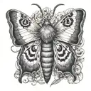 death moth tattoo design idea