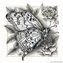 death moth tattoo design idea