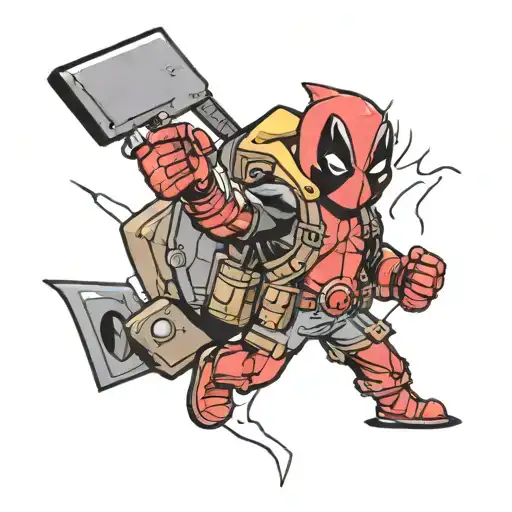 Deadpool Pikachu tattoo design idea