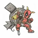 Deadpool Pikachu tattoo design idea