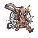 Deadpool Pikachu tattoo design idea