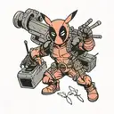 Deadpool Pikachu tattoo design idea