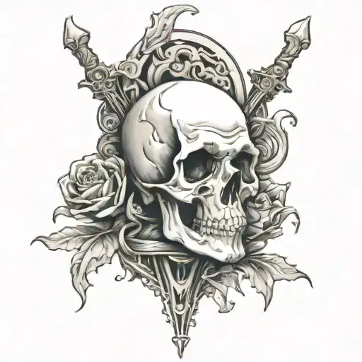 Holy death tattoo design idea