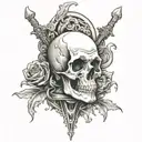 Holy death tattoo design idea